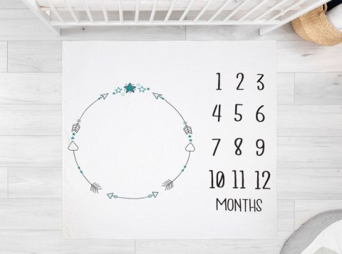 MATA MUŚLINOWA DO ZDJĘĆ BOHO BIAŁY 120X120