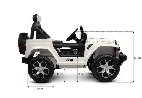 TERENOWY POJAZD NA AKUMULATOR JEEP RUBICON WHITE