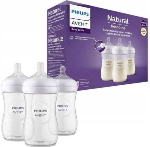 SCY903/03 BUTELKA RESPONSYWNA NATURAL 3x260ML SCY903/03 BUTELKA RESPONSYWNA NATURAL 3x260ML