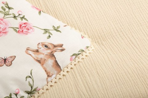 KPL. BAWEŁNA-MUŚLIN OPAK. ROMANTYCZNY OGRÓD ECRU